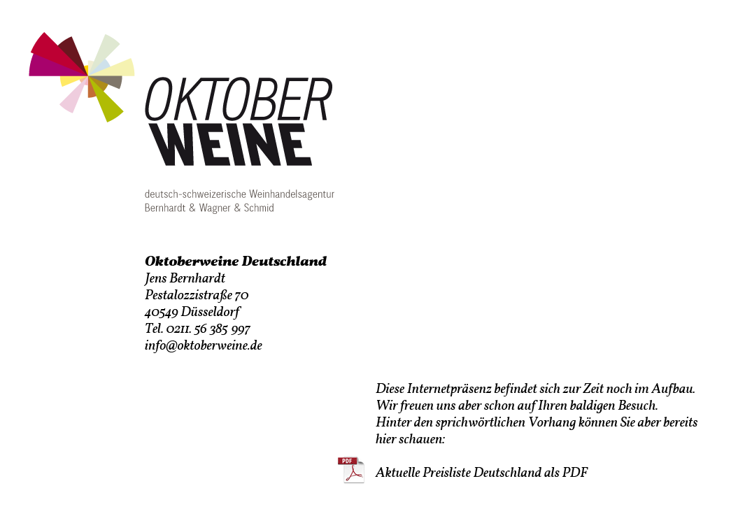 Oktoberweine Weinliste